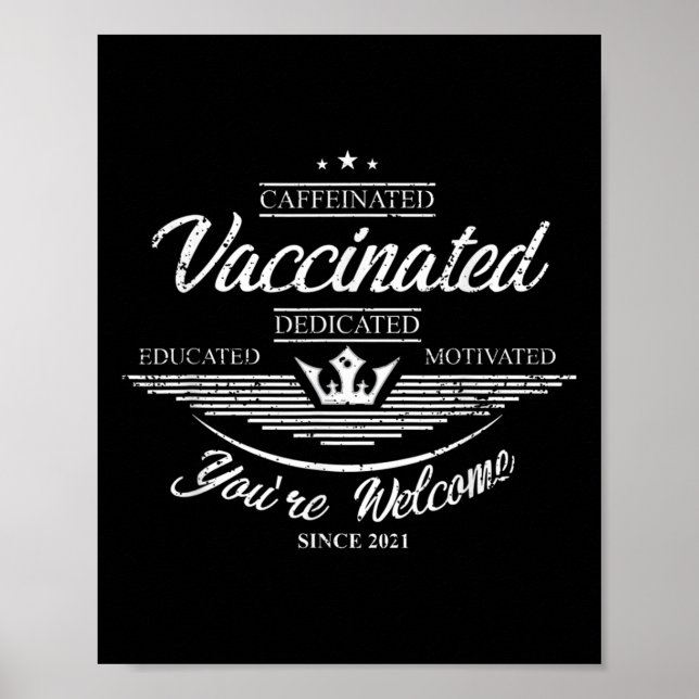 Impfstoff Funny Spaß Grafisches Zitat Vaccina Poster (Vorne)