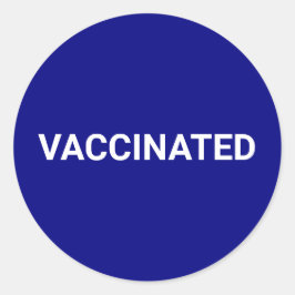 Impfstoff Kobaltblau weiß anpassbar einfach Runder Aufkleber
