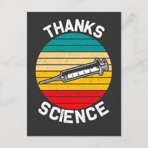 Impfstoff Retro-Spritze Wissenschaftlicher Impfsto Postkarte