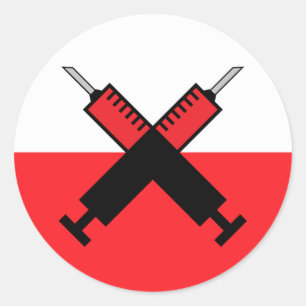 IMPFSTOFF RUNDER AUFKLEBER