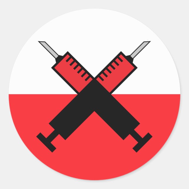 IMPFSTOFF RUNDER AUFKLEBER (Vorderseite)