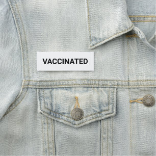 Impfstoff, Schwarz-weiß anpassbar Namensschild