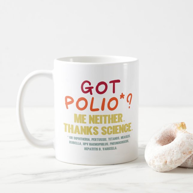 Impfstoffe arbeiten dank Wissenschaftlichen Epidem Kaffeetasse (Mit Donut)