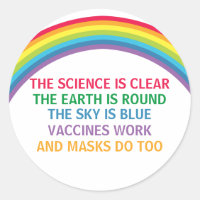 Impfstoffe tragen ein Zitat der Maske-Rainbow-Wiss
