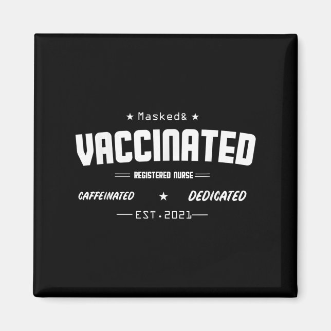 Impfte Funny Spaß Grafisches Zitat Nu registriert Magnet (Vorne)