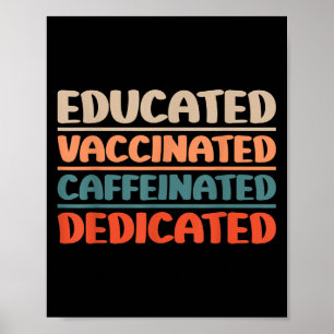 Impfte lustige Vintage Spaß Zitat-Krankenschwester Poster