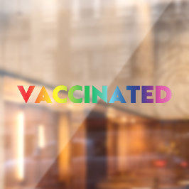Impfte Regenbogenfarben Gay Pride lgbt lgbtq Fensteraufkleber