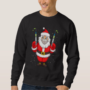 Impfte Weihnachtsmann im Gesicht Maske Merry Chris Sweatshirt