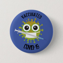 Impftes COVID-19 6 cm Abzeichen Button