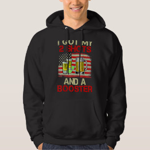 Impfung ich meine zwei Schüsse und eine Auffrischu Hoodie