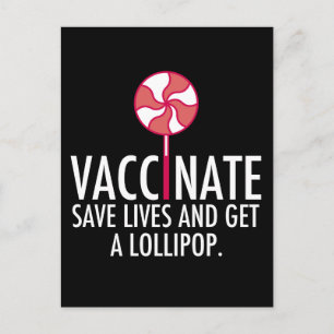Impfung Lollipop Funny Vaccinate Postkarte