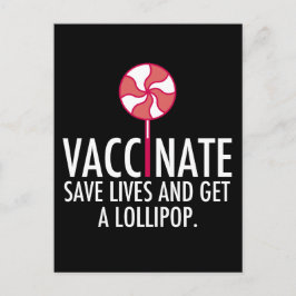 Impfung Lollipop Funny Vaccinate Postkarte