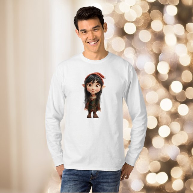 Impish Girl Christmas Elf Men's T-Shirt (Von Creator hochgeladen)