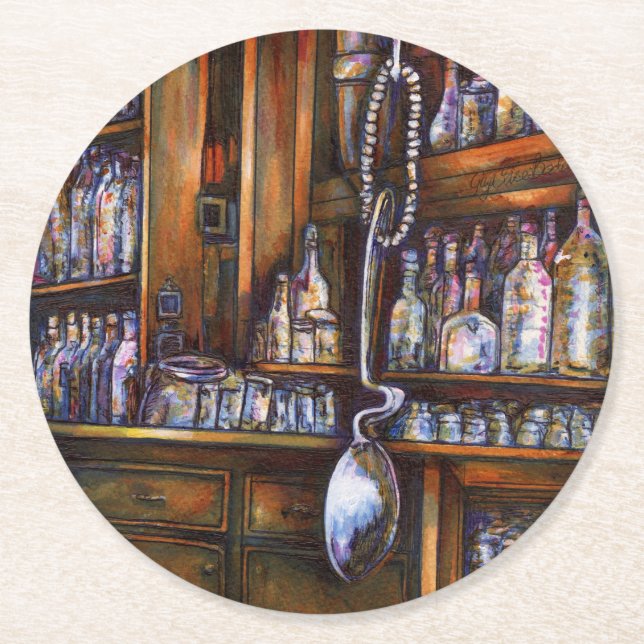 implizit verstanden runder pappuntersetzer (Vorderseite)