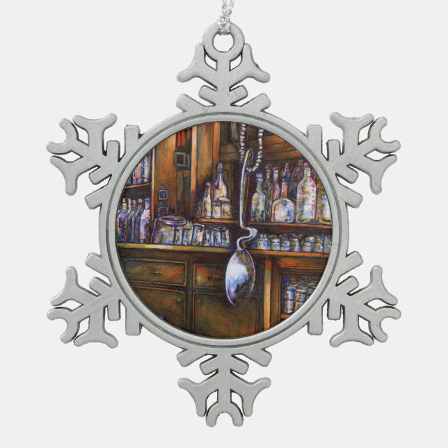 implizit verstanden schneeflocken Zinn-Ornament (Vorderseite)