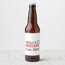 Impolite Arrogant Frauensymbol 2 Line 2020 Bierflaschenetikett