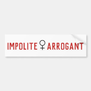 Impolite Arrogant Frauensymbol Autoaufkleber