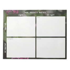 Important and urgent task Matrix (romantic nature) Notizblock