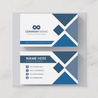 Important Business cards used in office school big Quadratische Visitenkarte