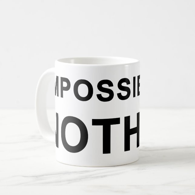 Impossible Is Nothing Kaffeetasse (Vorderseite Links)