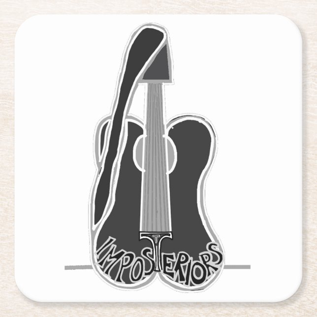 Imposteriors Getränk-Untersetzer Rechteckiger Pappuntersetzer (Vorderseite)