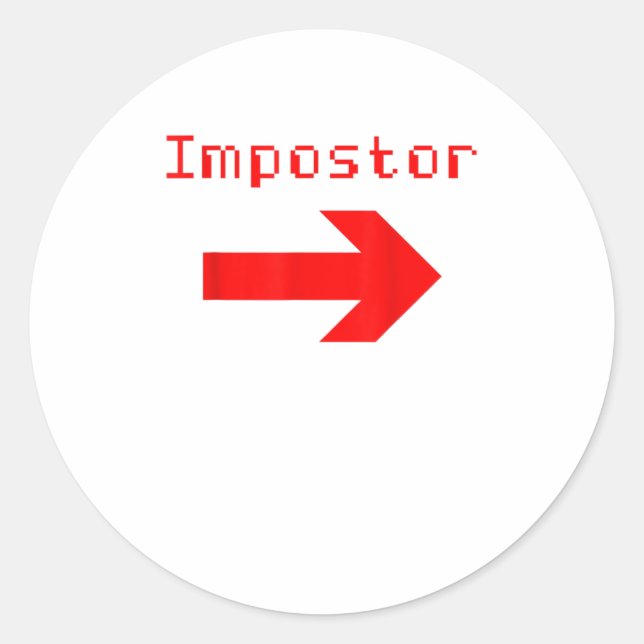 Impostor - Funny Video Game Apparel Runder Aufkleber (Vorderseite)