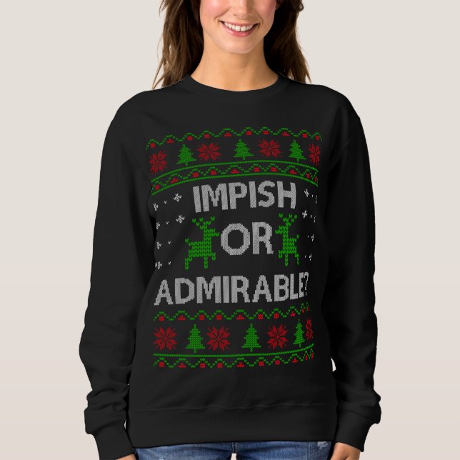 Imprägnierte oder bewundernswerte Weihnachten Weih Sweatshirt (Vorderseite)