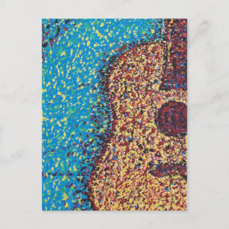 Impresionist Guitar Postcard Postkarte