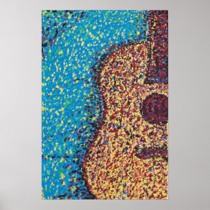 Impresionist Guitar Print / Poster
