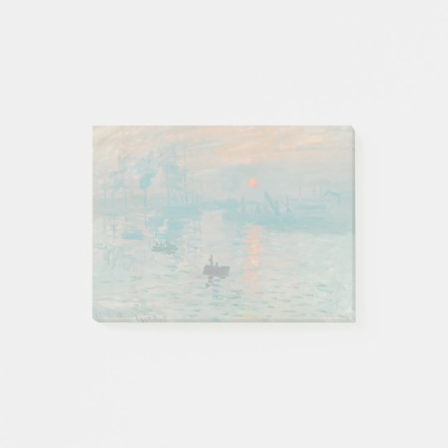 Impression Sonnenaufgang Claude Monet  Post-it Klebezettel (Vorderseite)