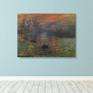 Impression Sonnenaufgang von Claude Monet, Vintage Leinwanddruck