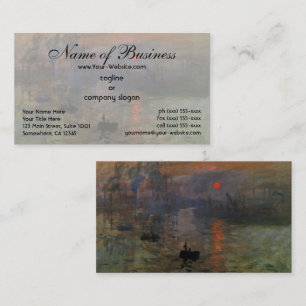 Impression, Sonnenaufgang von Claude Monet Visitenkarte
