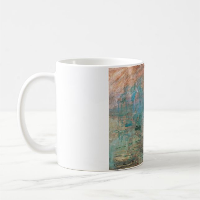 Impression, Sunrise 1872 Claude Monet Kaffeetasse (Links)