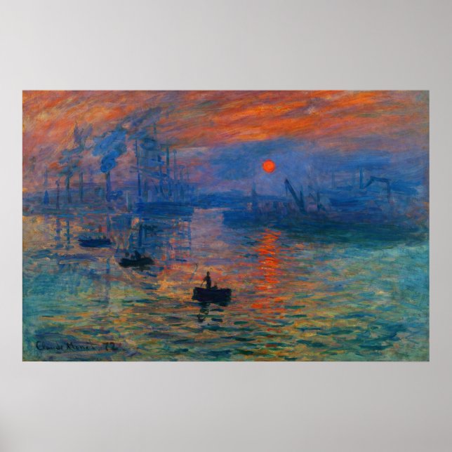 Impression, sunrise by Claude Monet Poster (Vorne)