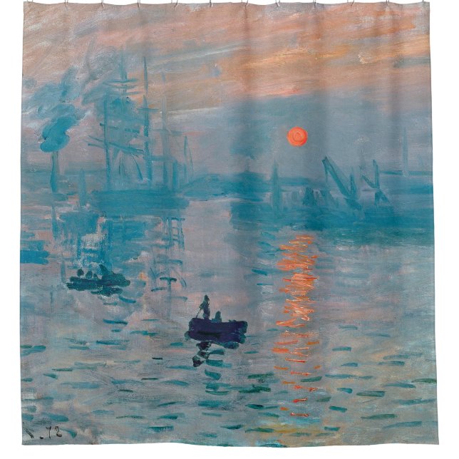 Impression Sunrise Claude Monet Duschvorhang (Vorderseite)