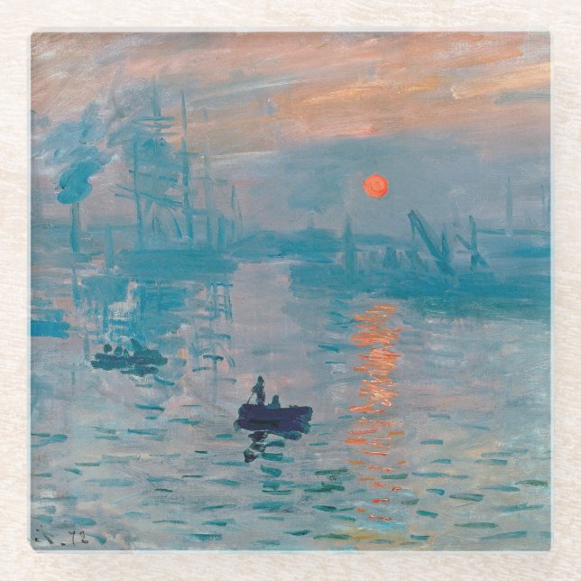 Impression Sunrise Claude Monet Glasuntersetzer (Vorderseite)