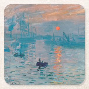 Impression Sunrise claude monet impressionist Rechteckiger Pappuntersetzer