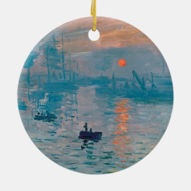 Impression Sunrise Claude Monet Keramik Ornament (Hinten)