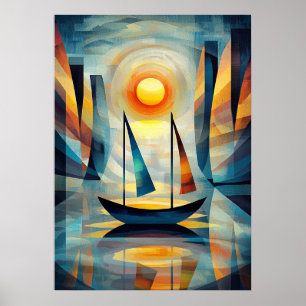 Impression Sunrise - Kubistische Meisterwerk inspi Poster