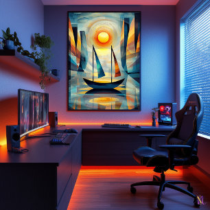 Impression Sunrise - Kubistische Meisterwerk inspi Poster