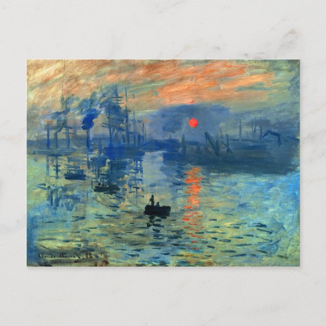 Impression Sunrise, Soleil Levant, Claude Monet Postkarte (Vorderseite)