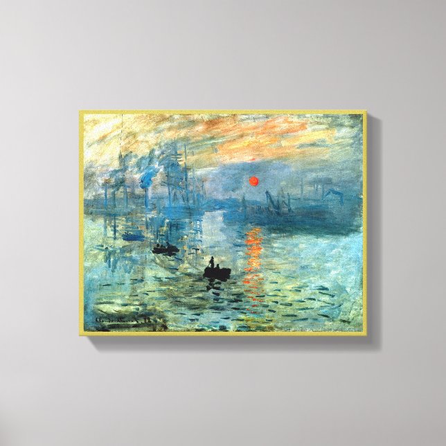 Impression Sunrise von Claude Monet Leinwanddruck (Vorderseite)