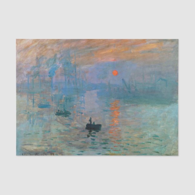 Impression Sunrise von Claude Monet  Seidenpapier (Vorderseite)