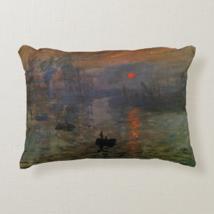 Impression Sunrise von Claude Monet, Vintage Kunst Dekokissen