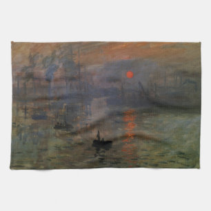 Impression Sunrise von Claude Monet, Vintage Kunst Geschirrtuch