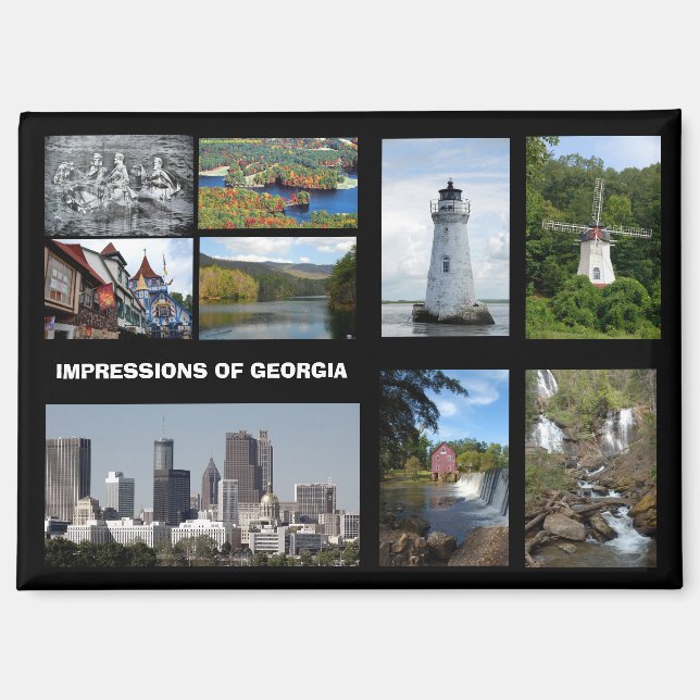 Impressionen aus Georgien USA Magnet (Vorderseite)