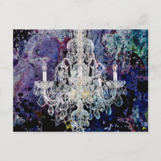 Impressionismus Aquarell Edwardian Chandelier Postkarte