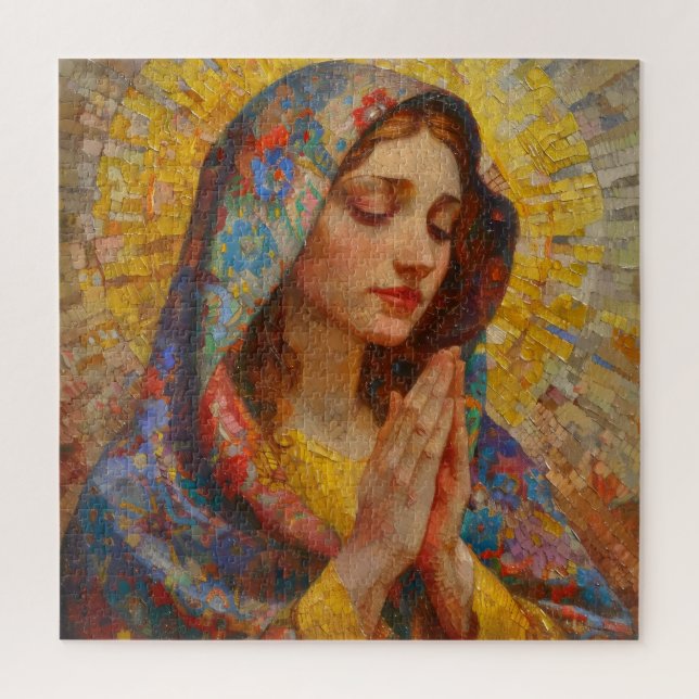 Impressionismus der Heiligen Maria im Gebet Puzzle (Vertikal)