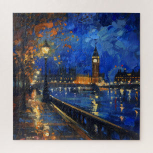 Impressionismus der Nacht in London Puzzle