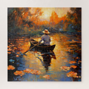 Impressionismus des Mannes an Bord Puzzle